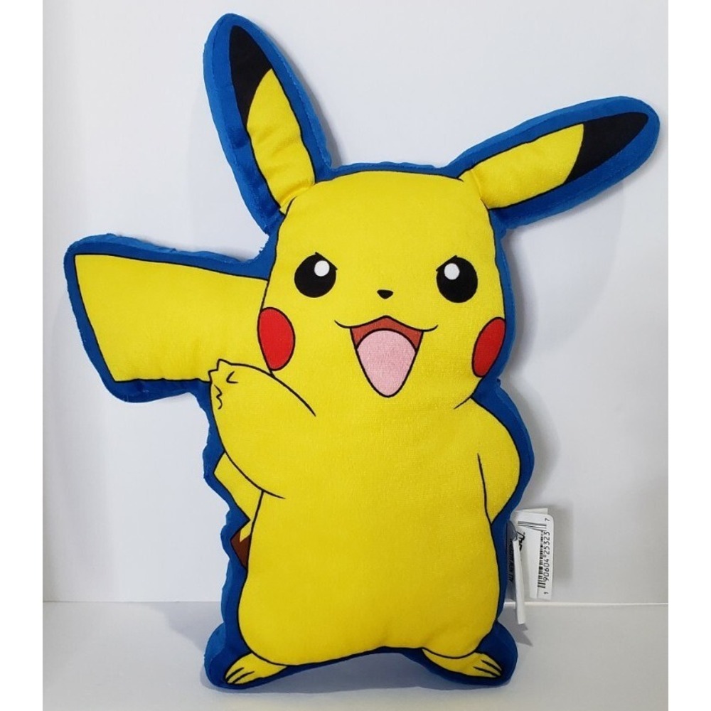 Pokemon 15" PIKACHU Plush Soft Pillow Thumbs Up‎ Northwest Yellow Blue